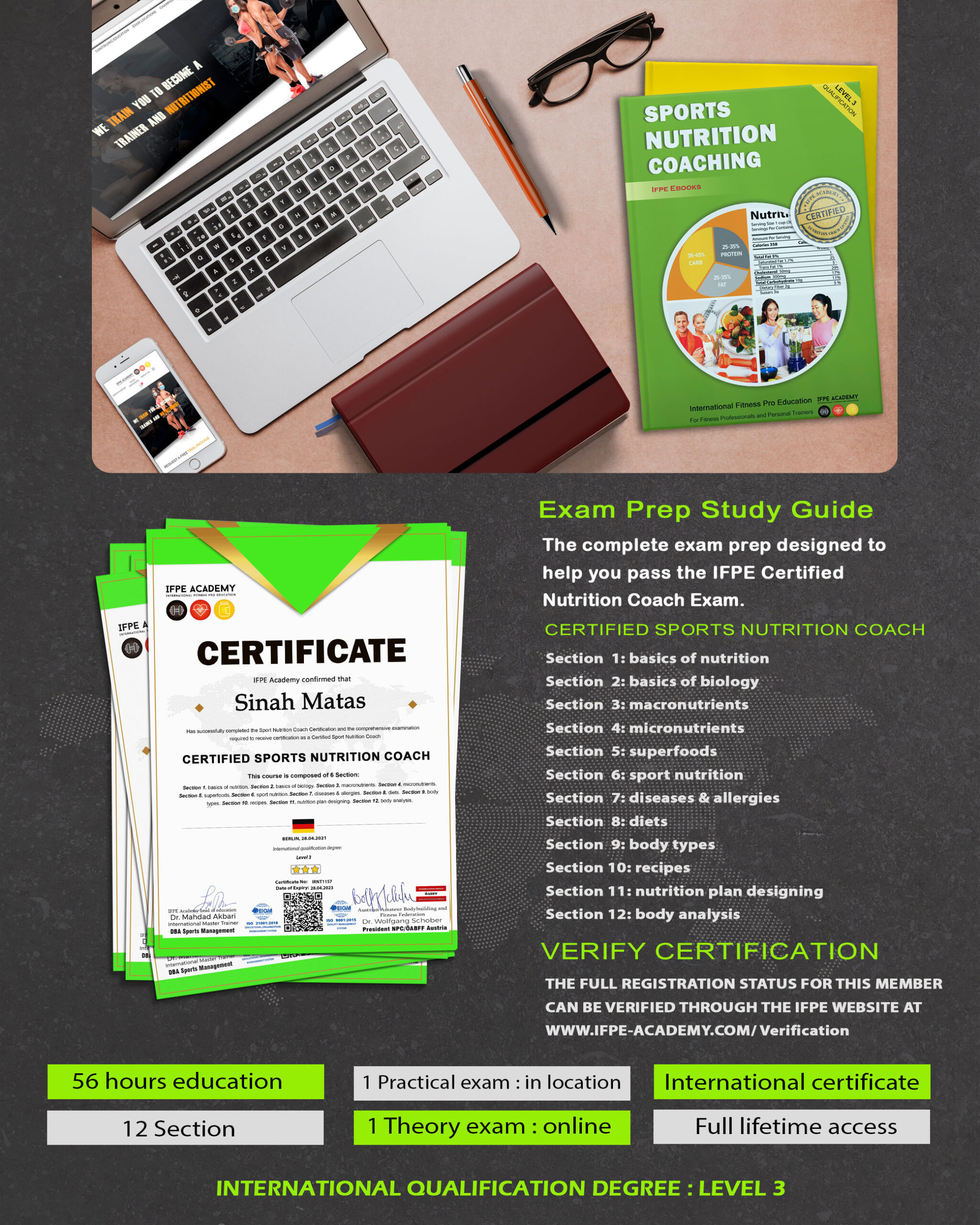 Sports Nutrition Coach Certificate IFPE Academy