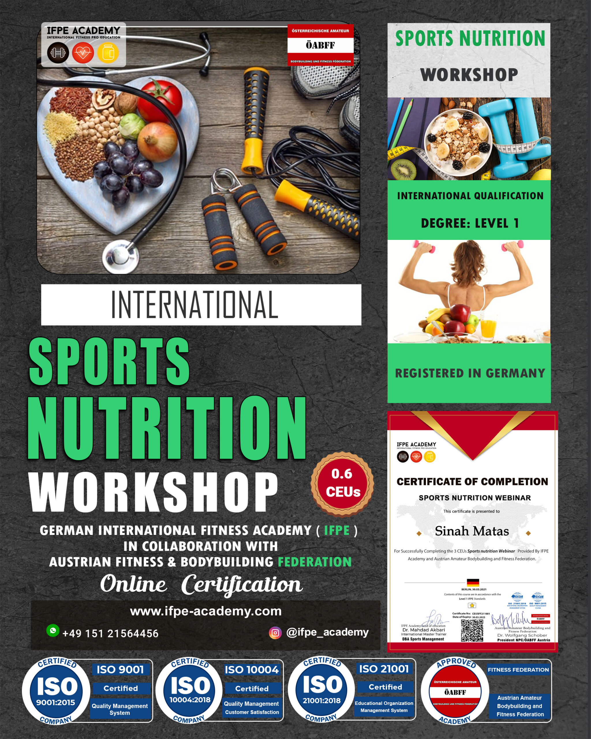 Sports Nutrition IFPE Academy
